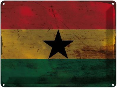 vianmo Blechschild Wandschild 30x40 cm Ghana Fahne Flagge