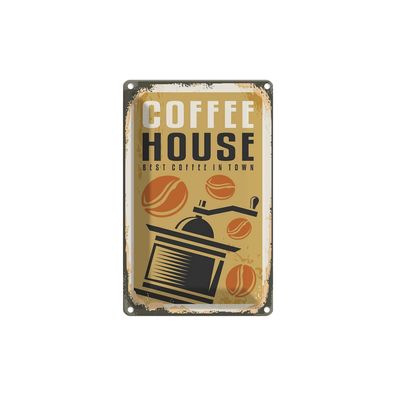 Blechschild 18x12 cm - Kaffee Coffee House Best In Town