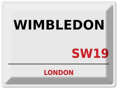 Blechschild 30x40 cm - London Wimbledon Sw19