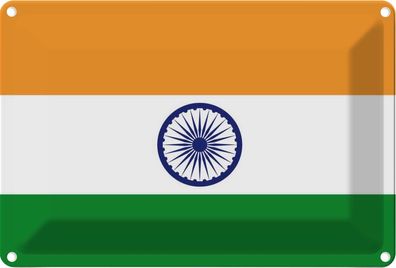 vianmo Blechschild Wandschild 20x30 cm Indien Fahne Flagge