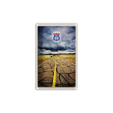 Blechschild 18x12 cm - Amerika USA Route 66 Straße Gewitter