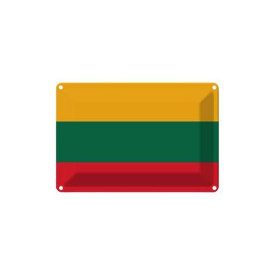 vianmo Blechschild Wandschild 18x12 cm Litauen Fahne Flagge