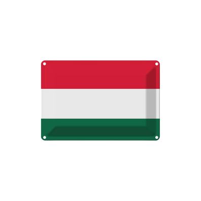 vianmo Blechschild Wandschild 18x12 cm Ungarn Fahne Flagge