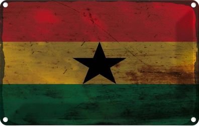 vianmo Blechschild Wandschild 20x30 cm Ghana Fahne Flagge