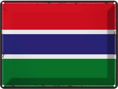 vianmo Blechschild Wandschild 30x40 cm Gambia Fahne Flagge