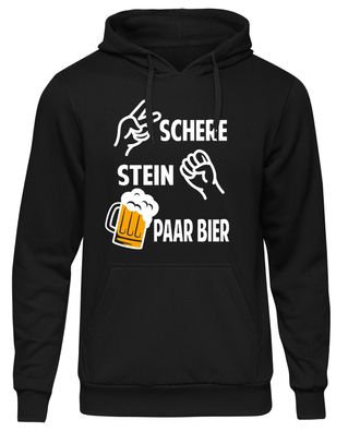 Stein, Schere, paar Bier Kapuzenpullover | Beer Hoodie Party Sprüche Pullover