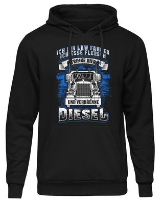 Fleisch, Bier & Diesel Kapuzenpullover LKW Fahrer Pullover Trucker Hoodie