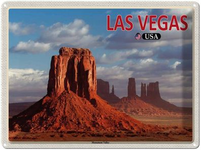 Blechschild 30x40 cm - Las Vegas Usa Monument Valley Hochebene