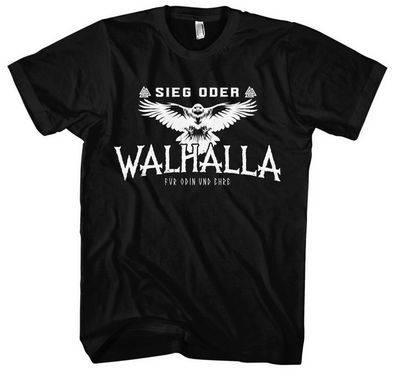 Sieg oder Walhalla | T-Shirt Wikinger Odin Sleipnir Vikings | Ehre M1