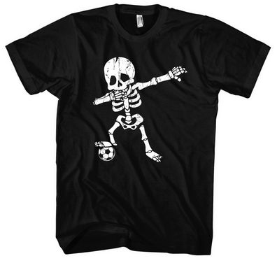 Skelett Dabbing Fussball T-Shirt | Halloween Karneval Fasching Kostüm Dance Fun
