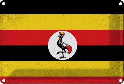 vianmo Blechschild Wandschild 20x30 cm Uganda Fahne Flagge