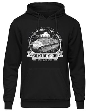 Medium Tank Somua S-35 Kapuzenpullover WW2 Frankreich Panzer Army Hoodie French