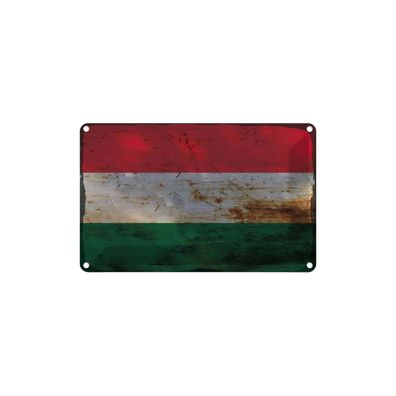 vianmo Blechschild Wandschild 18x12 cm Ungarn Fahne Flagge