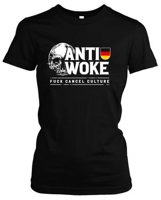 Anti Woke Damen T-Shirt | Anti Gendern Cancel Culture Anti Woke Shirt Girlie M1