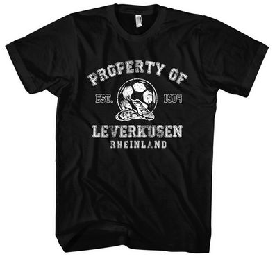 Property of Leverkusen T-Shirt Trikot Meister Fussball Stadt Fanartikel Skyline