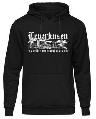 Leverkusen Skyline Kapuzenpullover | Pullover Fussball Stadt Sport Hoodie