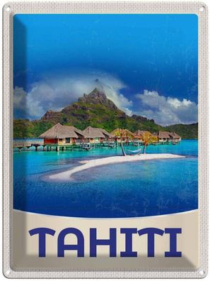 Blechschild 30x40 cm - Tahiti Insel Amerikasonne