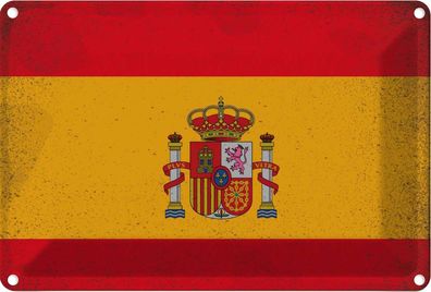 vianmo Blechschild Wandschild 20x30 cm Spanien Fahne Flagge