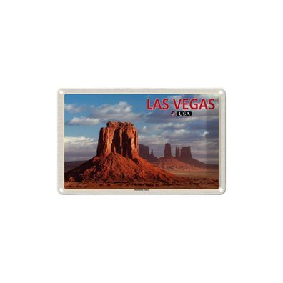 Blechschild 18x12 cm - Las Vegas Usa Monument Valley Hochebene