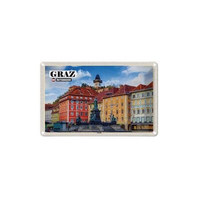 Blechschild 18x12 cm - Graz Österreich Altstadt