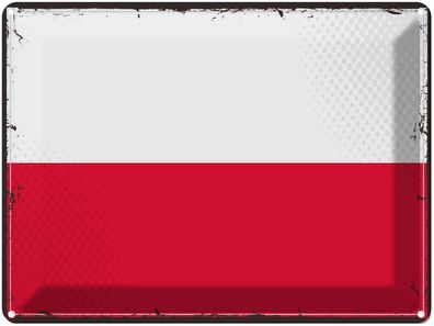 vianmo Blechschild Wandschild 30x40 cm Polen Fahne Flagge