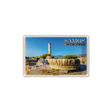 Blechschild 18x12 cm - Samos Griechenland Tempel Der Hera