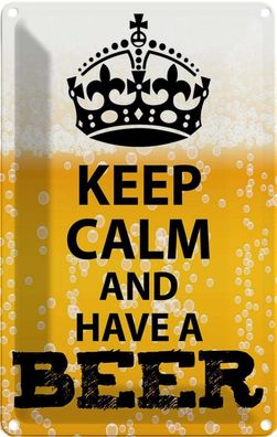 Blechschild 20x30 cm - Keep Calm And Have A Beer Bier