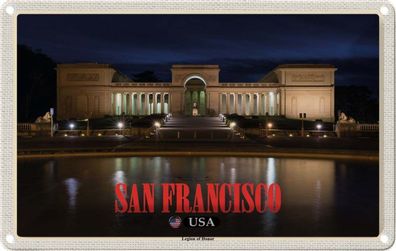 Blechschild 20x30 cm - San Francisco Usa Legion Of Honor Museum