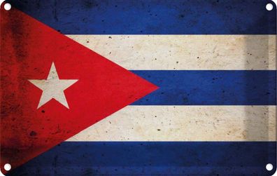 vianmo Blechschild Wandschild 20x30 cm Kuba Fahne Flagge