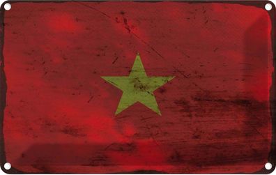 vianmo Blechschild Wandschild 20x30 cm Vietnam Fahne Flagge