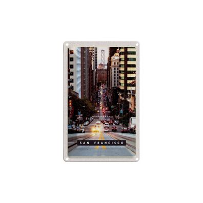 Blechschild 18x12 cm - San Francisco Straße Autos Stadt