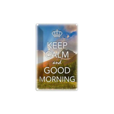 Blechschild 18x12 cm - Keep Calm And Good Morning