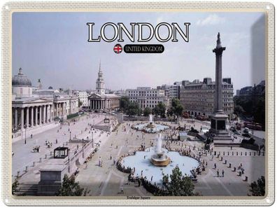 Blechschild 30x40 cm - Trafalgar Square London Uk