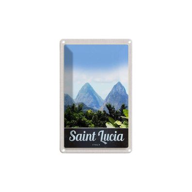 Blechschild 18x12 cm - Saint Lucia Italien