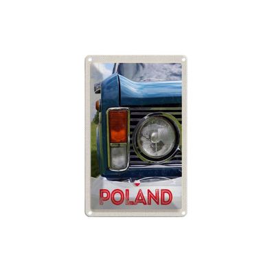 Blechschild 18x12 cm - Polen Europa Oldtimer Auto 90er