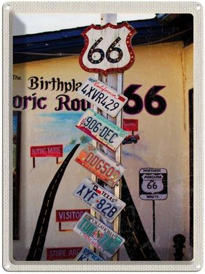 Blechschild 30x40 cm - Usa Amerika Us Highway Route 66