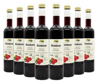 Bleichhof Himbeersaft — 100% Direktsaft, vegan, 8er Pack (8x 0,47l)