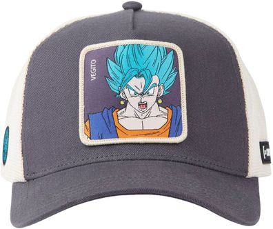 Offizielle Dragon Ball Z Trucker Cap - Capslab Vegito Vegeta Graue Kappe Mütze