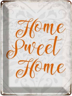 Blechschild 30x40 cm - Home Sweet Home Herz