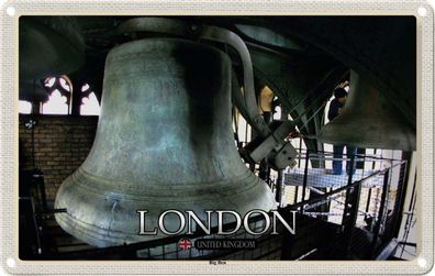 Blechschild 20x30 cm - London Uk England Big Ben