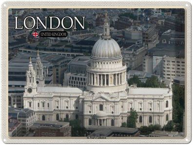 Blechschild 30x40 cm - St. Paul´S Cathedral London Uk