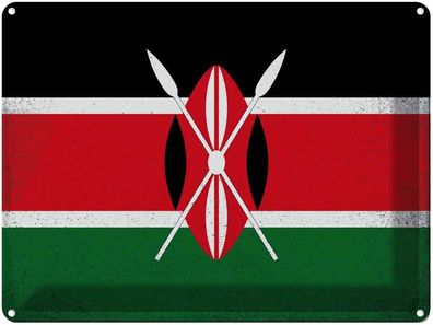 vianmo Blechschild Wandschild 30x40 cm Kenia Fahne Flagge