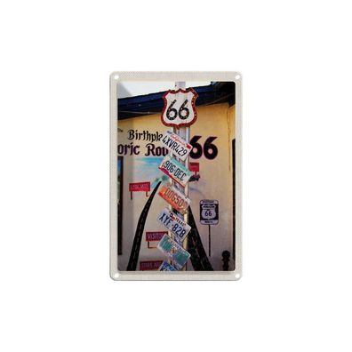 Blechschild 18x12 cm - Usa Amerika Us Highway Route 66