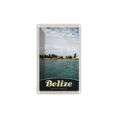 Blechschild 18x12 cm - Belize Central Amerika Strand