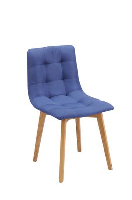 Stuhl dunkelblau Set Schalenstuhl Eiche geölt massiv Vierfußstuhl Polsterstuhl