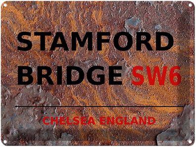 Blechschild 30x40 cm - London England Stamford Bridge Sw6