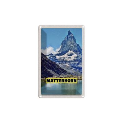 Blechschild 18x12 cm - Matterhorn Schweiz Wanderung