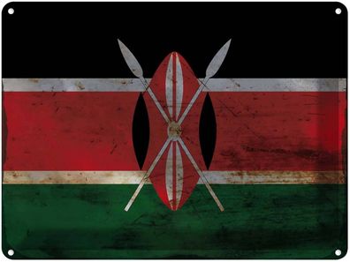 vianmo Blechschild Wandschild 30x40 cm Kenia Fahne Flagge
