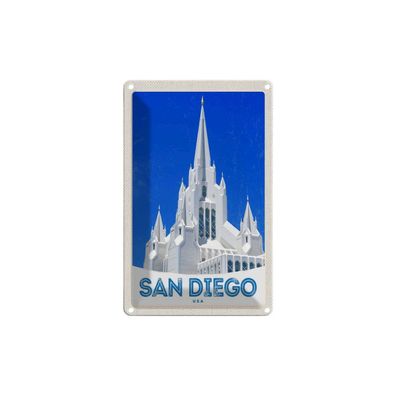 Blechschild 18x12 cm - San Diego Usa Amerika