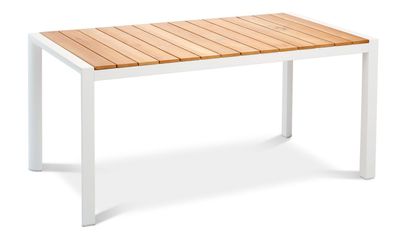 Paros Tisch 210x90 Teak Weiß